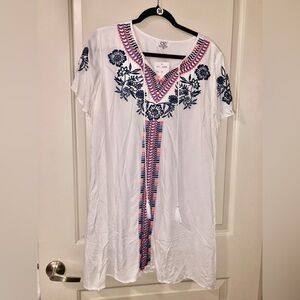 Chic Connection Chevron Mini Dress - Pink and Blue